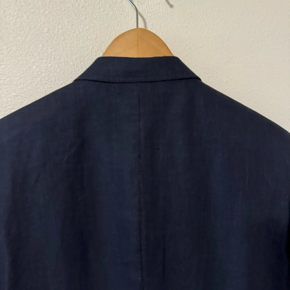 Jos. A. Bank Linen Blazer Navy Lined Two Button Closure NWT-Medium